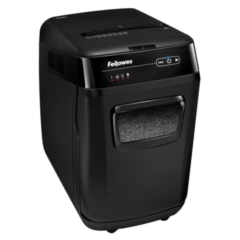 Distruggidocumenti uso moderato FELLOWES AutoMax™ 200M - P-5 - 32 L - taglio a microframmenti 2x14 mm nero - 4656301